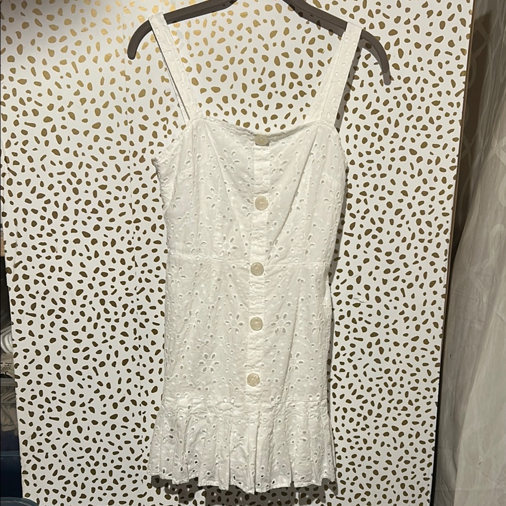 Alexis White Eyelet Button-Down Dress
